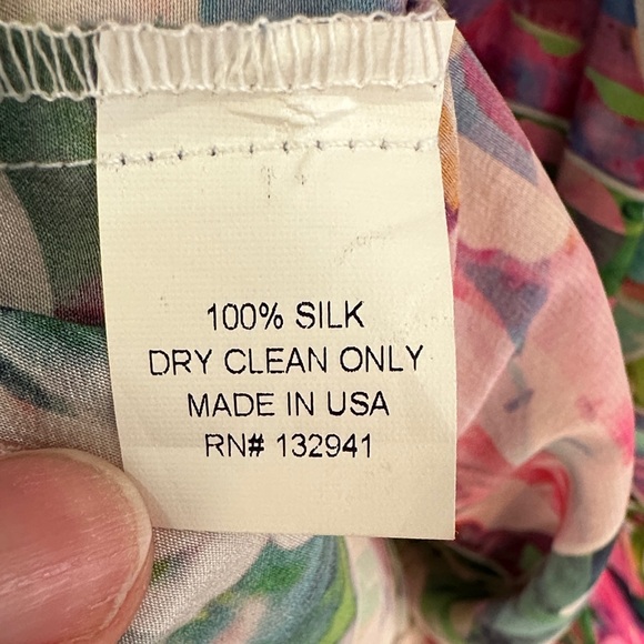 Amanda Uprichard Geometric Floral Print Silk Dress - Picture 7 of 8